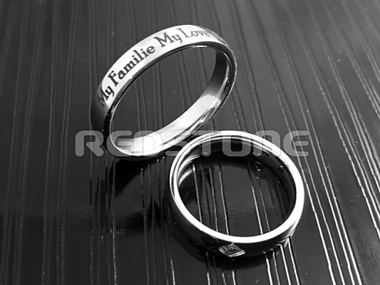 Obrúčka z chirurgickej ocele s gravírovaním